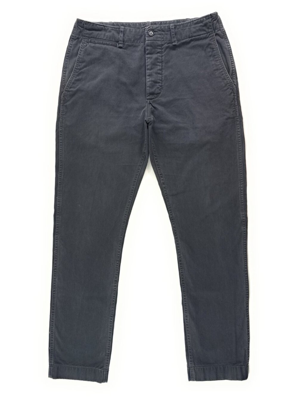 Buck Mason Mens Officer Pant Size 32x31 Slub Twill Chino Straight Leg Gray